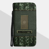 Personalized Denmark Solider/ Veteran Rank Camo Phone Leather Wallet 22NOV-HQ18