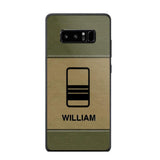 Personalized UK Solider/ Veteran Camo Rank 3D Printed Phonecase QTHQ2111