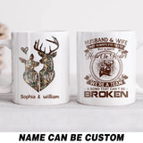 Personalized Husband & Wife deer camo Mug Printed QTHQ2411