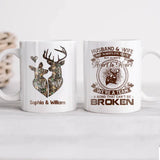 Personalized Husband & Wife deer camo Mug Printed QTHQ2411