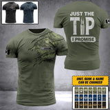 PERSONALIZED CANADIAN ARMY RANK CAMO 3D TSHIRT PRINTED QTDT2811