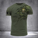 PERSONALIZED CANADIAN ARMY RANK CAMO 3D TSHIRT PRINTED QTDT2811