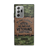 Personalized Canadian Solider/ Veteran We Owe Illegals Nothing We Owe Our Veterans Camo Phonecase 3D Printed 22NOV-HY29