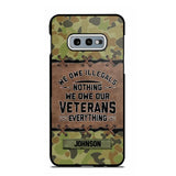 Personalized Australian Solider/ Veteran We Owe Illegals Nothing We Owe Our Veterans Camo Phonecase 3D Printed 22NOV-HY29