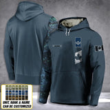 Personalized Canadian Solider/ Veteran Camo With Name and Rank Hoodie 3D Printed QTDT2911