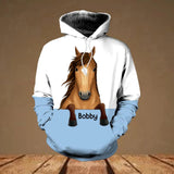 Personalized Horse Lovers Mixed 3D Hoodie Printed QTHQ0112