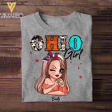 Personalized Ohio Girl I Love Ohio 3D Printed Tshirt QTDT0112