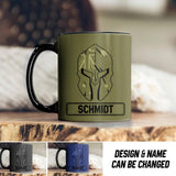 Personalized Australian Solider/ Veteran Mask Camo Black Mug Printed QTDT0512