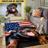 Personalized Rottweiler Image Rug Printed QTHQ0812