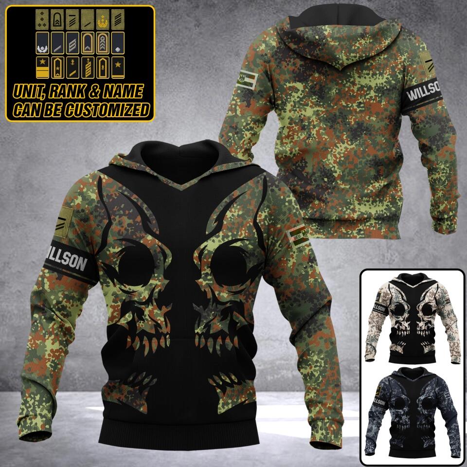 Personalized German Solider Camo Hoodie 3D Printed QTDT0812