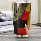 Personalized German Solider/Veteran Flag Rank Camo Tumbler Printed 22DEC-HY09
