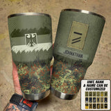 Personalized German Solider/ Veteran With Camo Rank Flag Tumbler 30oz Printed 22DEC-DT10