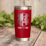 Personalized Chicago Police With Name Laser Tumbler Printed QTDT1212