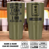 Personalized Australian Soldier/ Veteran With Rank Camo Tumbler 30oz Printed 22DEC-HQ14