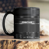 Personalized Lens & Name Black Mug Printed QTDT1612
