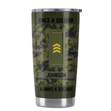 Personalized Finnish Soldier/ Veteran Once A Solider Always A Solider Tumbler Printed 22DEC-DT16