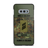 Personalized Once A Soldier Always A Soldier German Soldier/ Veteran Rank Camo Phonecase 3D Printed 22DEC-DT14
