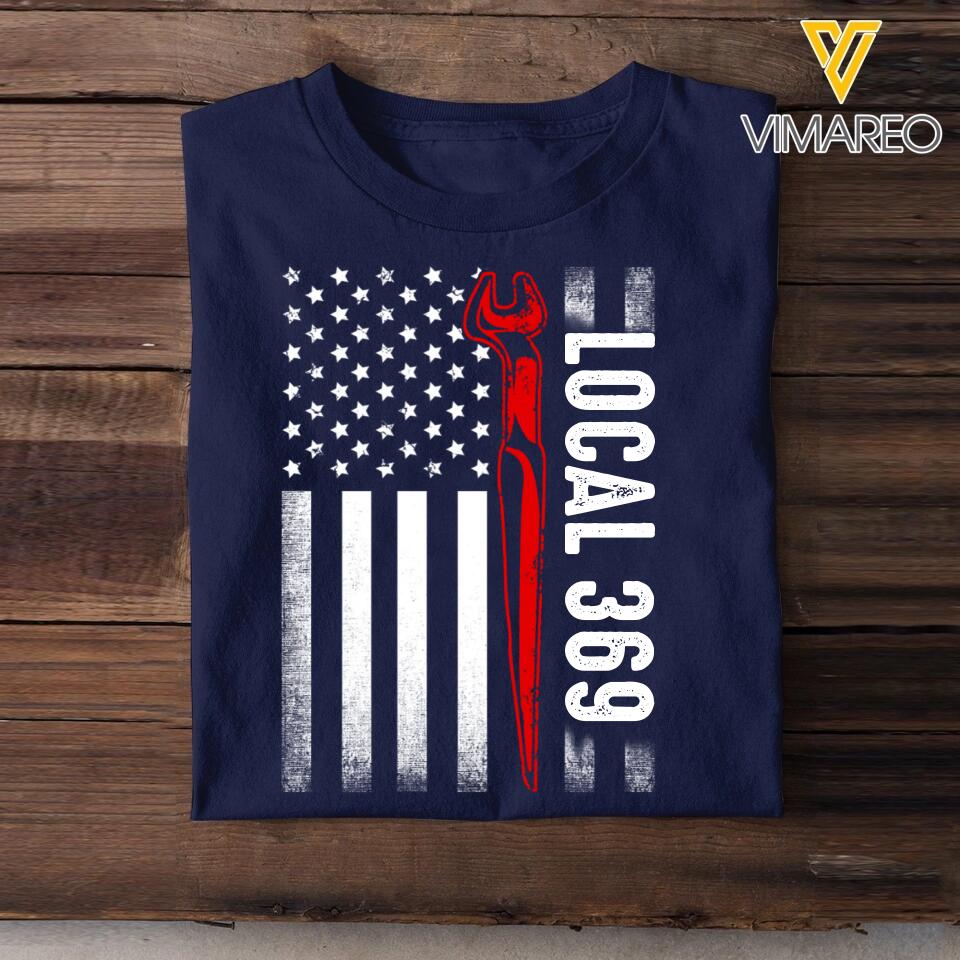 Personalized Us Ironworkers Flag With Your Own Local Tshirt Printed 22DEC-DT21