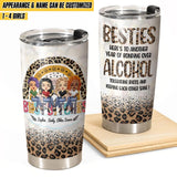 Personalized Besties Alcohol Besties Gift Leopard Tumbler Printed PNHQ2412