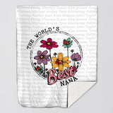 Personalized The World's Best Grandma Quilt Blanket Printed QTDT2912