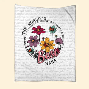 Personalized The World's Best Grandma Quilt Blanket Printed QTDT2912