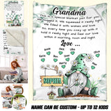 Personalized  Grandma Love From Grandkids Kid Nam Hippie Quilt Blanket Printed 22DEC-HQ29