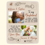 Personalized Couple To My Husband I Wish I Could Turn Back The Clock I'd Find You Sooner And Love You Longer Quilt Blanket Printed PNHQ2912