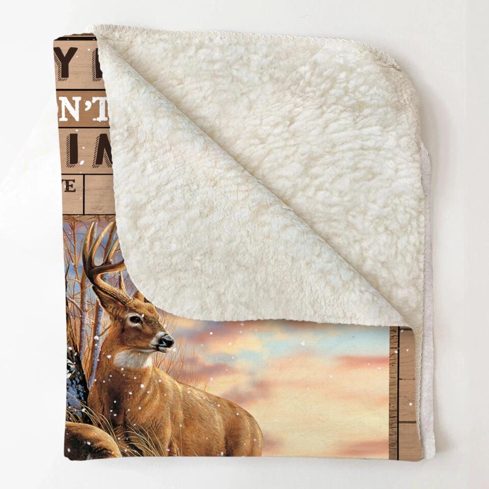 Personalized To My Husband I Married You Love From Wife Gifts For Your Husband Deer Quilt Blanket Printed 23JAN-HQ03