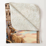 Personalized To My Husband I Married You Love From Wife Gifts For Your Husband Deer Quilt Blanket Printed 23JAN-HQ03