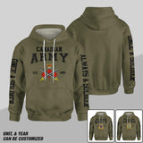 Personalized Canadian Solider/ Veteran One A Soldier Always A Soldier Unit Logo Hoodie 3D Printed QTDT0401