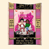 Personalized You & Me We Got This From Our First Kiss Till Our Last Breath Couple Quilt Blanket Printed PNDT0401