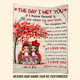 Personalized The Day I Met You I Have Found The One Whom My Soul Loves I Love You Quilt Blanket Printed PNHY0901