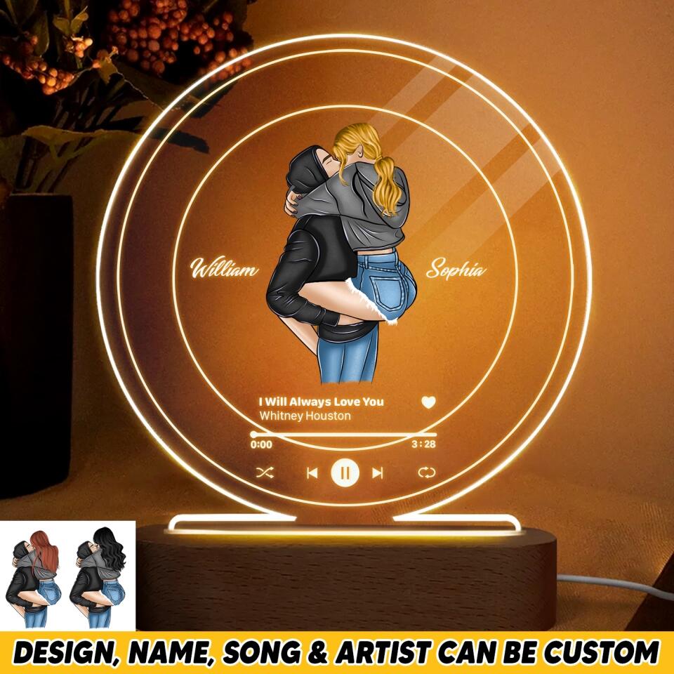 Personalized Your Song with Name Couple Led Lamp Printed PNHQ1001