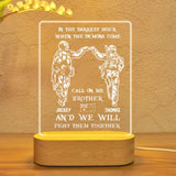 Personalized In The Darkest Hour When The Demons Come Call On Me Brother Australian Soldier/ Veteran Led Lamp Printed QTHQ1101