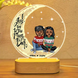 Personalized I Love You To The Moon & Back Couple Led Lamp Printed QTDT1301