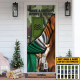 Personalized Irish Veteran/Solider Once A Soldier Always A Soldier With Rank Name Flag Door Cover Printed QTDT1301