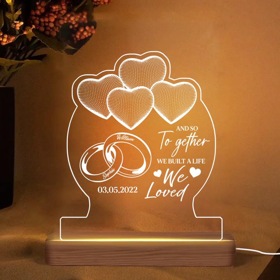 Personalized And So Together We Built A Life We Loved Couple Led Lamp Printed PNHQ1401
