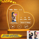 Personalized Insta Love Forever Always Couple Gifts Led Lamp Printed PNHY1401