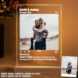 Personalized My Hearts Is Wherever You Are Your Own Image Couple Gifts Led Lamp Printed PNDT1601
