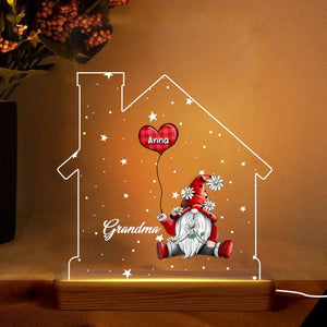 Personalized  Grandma & Kid Name Dwarf Led Lamp Printed PNHQ1701