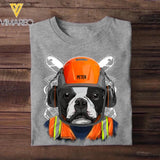 Personalized funny boston terrier Arborist, logger Tshirt Printed QTDT2901