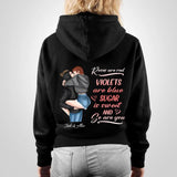 Roses are red Violets are blue Sugar is sweet & son are you Personalized Couple Hoodie printed QTVD2901