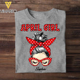 Personalized April Girl Printed Tshirt 23JAN-HQ30