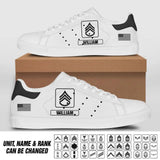 Personalized US Soldier/ Veteran Rank Low Top Shoes 23FEB-DT02
