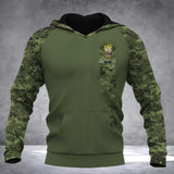 Personalized Canadian Solider/ Veteran With Name and Rank Camo Hoodie 3D Printed QTDT0202
