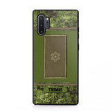 Personalized Danish Soldier/ Veteran Rank Camo Phonecase Printed 23FEB-DT03