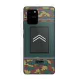 Personalized Belgium Soldier/ Veteran Rank Camo Phonecase Printed 23FEB-DT03