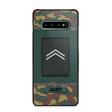 Personalized Belgium Soldier/ Veteran Rank Camo Phonecase Printed 23FEB-DT03