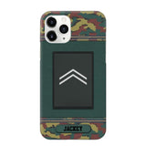 Personalized Belgium Soldier/ Veteran Rank Camo Phonecase Printed 23FEB-DT03