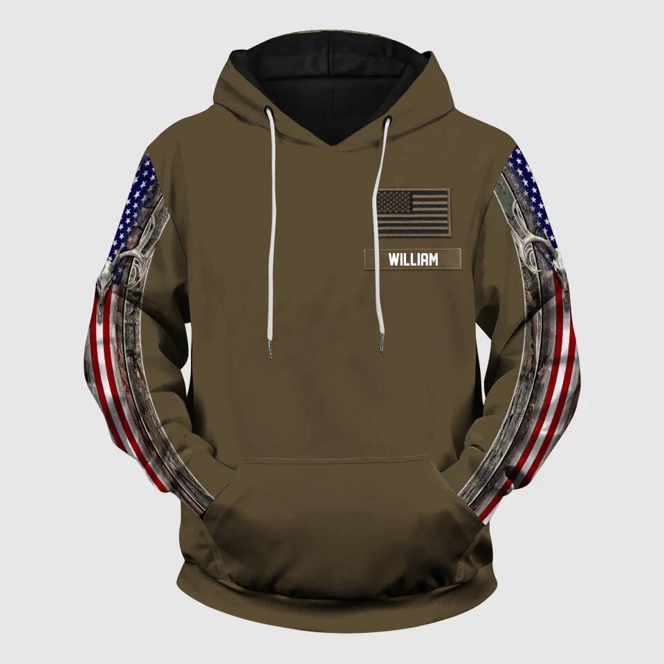 Personalized Deer Hunting Lovers  Hoodie 3D Printed QTVQ0402